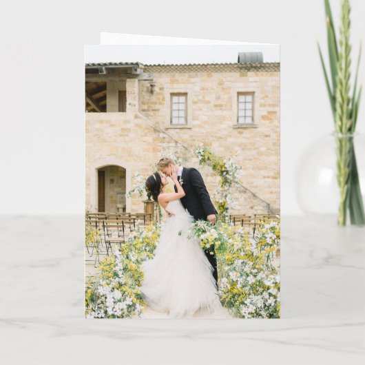 Klassische Schwarz-Weiß-Hochzeit Einladung (Rückseite)