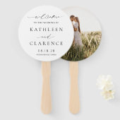 Klassische Schwarz-Weiß-Hochzeit Fächer (Vorne und Hinten)