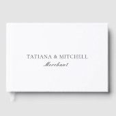 Klassische Schwarz-Weiß-Hochzeit Gästebuch (Vorderseite)