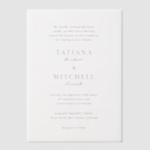 Klassische Schwarz-Weiß-Hochzeit Pergament Einladungen (Vorderseite)