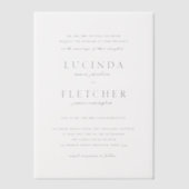 Klassische Schwarz-Weiß-Hochzeit Pergament Einladungen (Vorderseite)