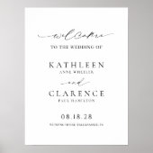 Klassische Schwarz-Weiß-Hochzeit Poster (Vorne)