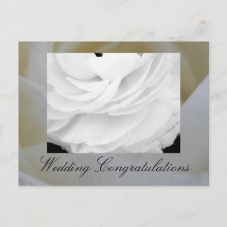 Klassische Schwarz-Weiß-Hochzeit Postkarte