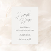 Klassische Schwarz-Weiß-Hochzeit Save The Date