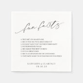 Klassische Schwarz-Weiß-Hochzeit Serviette (Vorderseite)