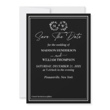 Klassische Schwarz-Weiß-Hochzeit speichert das Dat