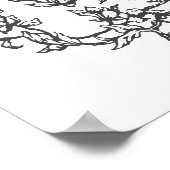 Klassische Schwarz-Weiß-Hochzeit - Willkommen Poster (Ecke)