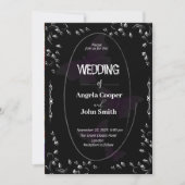 Klassische Schwarz-Weiß-Hochzeitskarte Einladung (Vorderseite)