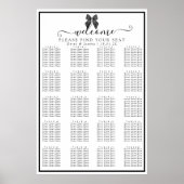 Klassische Schwarz-Weiß-Hochzeitssitze der Band Poster (Vorne)