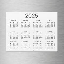 Klassische Schwarz-Weiß-Kalender 2025