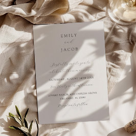 Klassische Schwarz-Weiß-Kalligrafie-Hochzeit Einladung