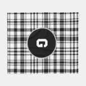 Klassische Schwarz-Weiß-Kariert Fleecedecke (Vorderseite (Horizontal))