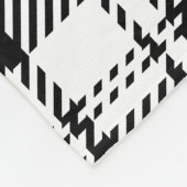 Klassische Schwarz-Weiß-Kariert Fleecedecke (Ecke)