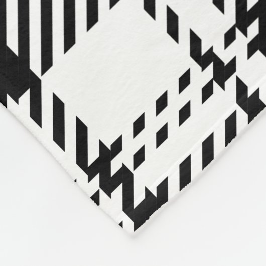 Klassische Schwarz-Weiß-Kariert Fleecedecke (Ecke)