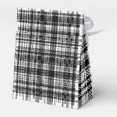 Klassische Schwarz-Weiß-Kariert Geschenkschachtel (Rückseite)