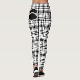 Klassische Schwarz-Weiß-Kariert Leggings