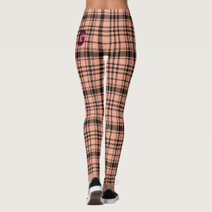 Klassische Schwarz-Weiß-Kariert Leggings