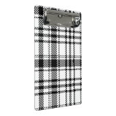 Klassische Schwarz-Weiß-Kariert Mini Klemmbrett (Schrägansicht)