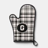 Klassische Schwarz-Weiß-Kariert Ofenhandschuh (Vorderseite)