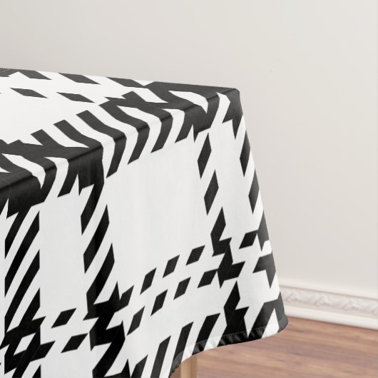 Klassische Schwarz-Weiß-Kariert Tischdecke (Beispiel)