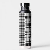 Klassische Schwarz-Weiß-Kariert Trinkflasche (Links)