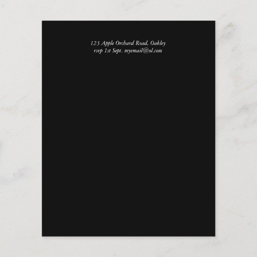 Klassische Schwarz-weiß-katholische Hochzeitsreise (Rückseite)