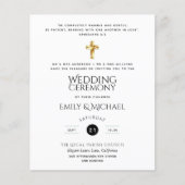 Klassische Schwarz-weiß-katholische Hochzeitsreise (Vorderseite)