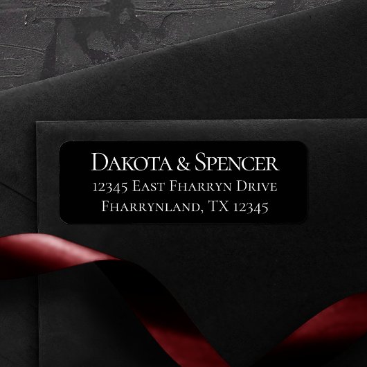 Klassische Schwarz-Weiß-Moderne Chic Einfache Adre