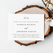 Klassische Schwarz-Weiß-Monogramm-Hochzeit