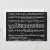 Klassische Schwarz-Weiß-Piano-Erwägung Einladung (Rückseite)