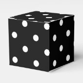 Klassische Schwarz-Weiß-Punkte Geschenkschachtel (Vorderseite)