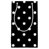 Klassische Schwarz-Weiß-Punkte Kleine Geschenktüte (Vorderseite)