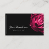 Klassische Schwarz-Weiß-Rote Rose einfach Visitenkarte (Vorderseite)