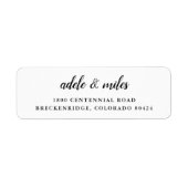 Klassische Schwarz-Weiß-Rücksendeadresse (Vorne)