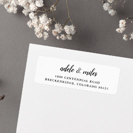 Klassische Schwarz-Weiß-Rücksendeadresse