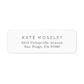 Klassische Schwarz-Weiß-Rücksendeadressen-Aufklebe (Vorne)