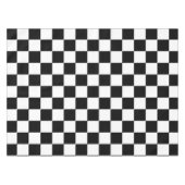 Klassische Schwarz-Weiß-Schachbretter Tischdecke (Vorderseite (Horizontal))