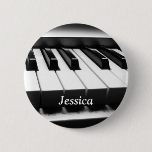 Klassische Schwarz-Weiß-Tastatur Button