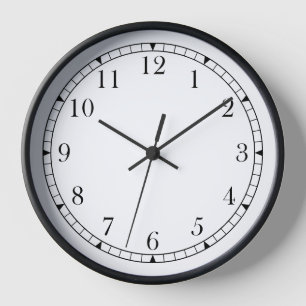 Klassische Schwarz-Weiß-Uhr Uhr