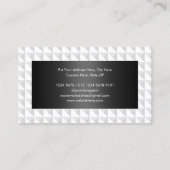 Klassische Schwarz-Weiß-Visitenkarte Visitenkarte (Rückseite)