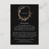 Klassische Schwarz-Weiß-Wappen-Hochzeit Begleitkarte (Vorderseite)