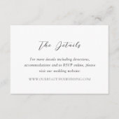 Klassische Schwarz-Weiß-Zeitlose Hochzeit Begleitkarte (Vorderseite)