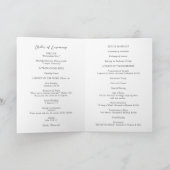 Klassische Schwarz-Weiß-Zeitlose Hochzeit Programm (Innenseite)