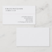 Klassische Schwarz-weiße Berufliche Visitenkarte (Vorne/Hinten)