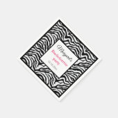 Klassische Schwarz-weiße Brautjungfrau Serviette (Ecke)