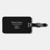 Klassische Schwarz-weiße Festkörper- oder Farbinit Gepäckanhänger (Rückseite horizontal)