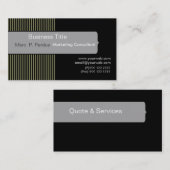 Klassische Schwarz-weiße Grau-Maskuline Visitenkarte (Vorne/Hinten)