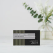 Klassische Schwarz-weiße Grau-Maskuline Visitenkarte (Stehend Vorderseite)