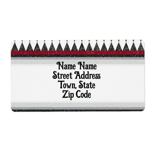 Klassische Schwarz-weiße Harlequin Raute Diamant (Vorne)