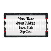 Klassische Schwarz-weiße Harlequin Raute Diamant (Vorne)